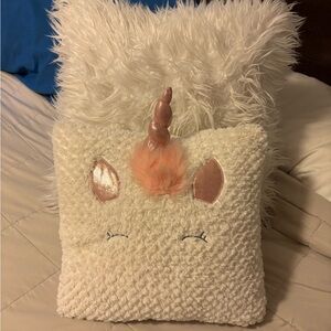 White Unicorn Decorative Pillow